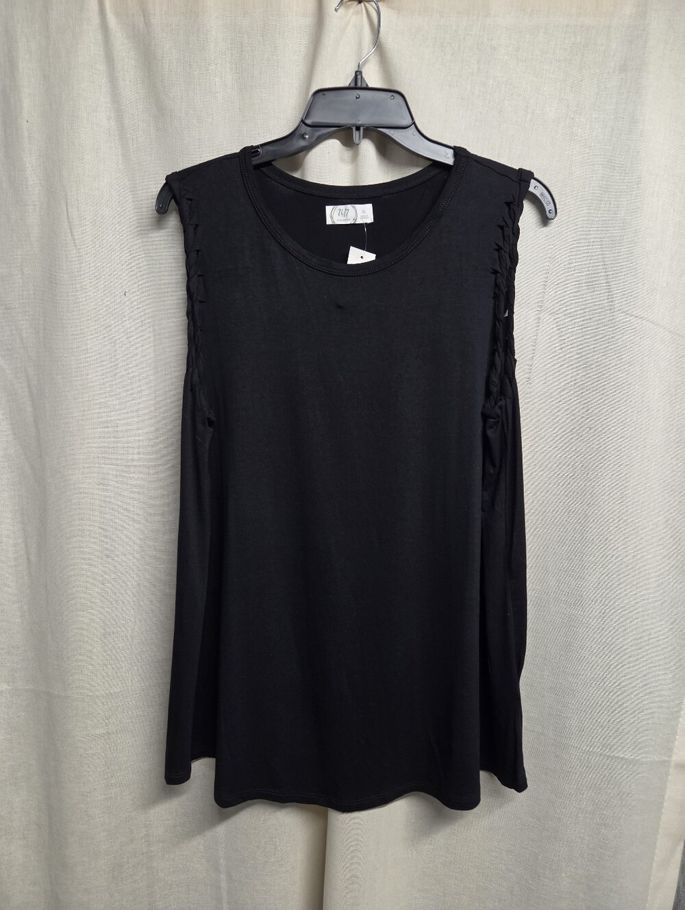 Maurices Black Long Sleeve Cutout-Shoulder Top